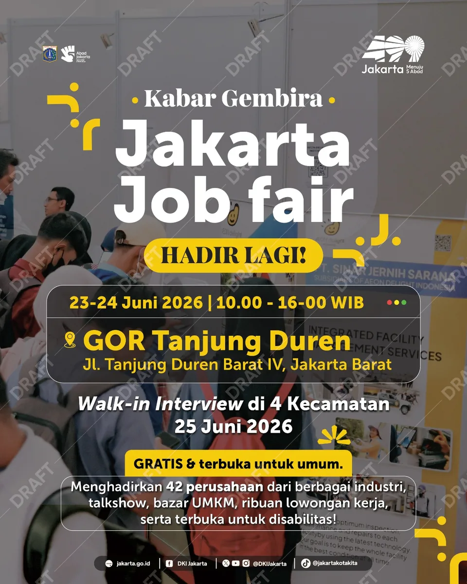 Job Fair Kabupaten Pamekasan 2026 (Suku Dinas TKTE Wilayah Kabupaten Pamekasan Barat) : 23-24 Juni 2026