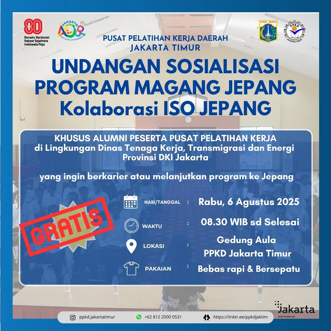 UNDANGAN SOSIALISASI PROGRAM MAGANG JEPANG – PPKD KABUPATEN PAMEKASAN